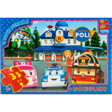 Пазли класичні 35 елементів G-Toys GP-RR067445 Робокар Полі з постером new