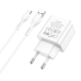 Зарядний пристрій з кабелем USB/Type-C 1 м HOCO C98A Proton 18 W 9 V 2 A білий Зарядний пристрій з кабелем USB/Type-C 1 м HOCO C98A Proton 18 W 9 V 2 A білий
