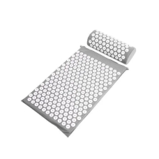 Масажний ортопедичний килимок Медика Acupressure Mat 65 х 41 см з подушкою сірий
