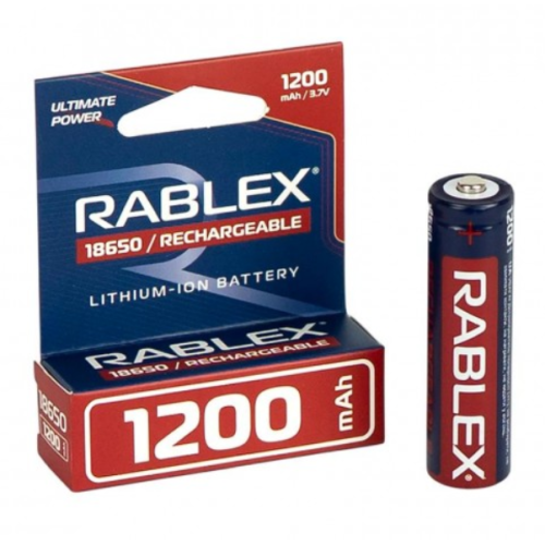 Акумулятор 18650 RABLEX 001797 без захисту 1200 mah літій-іонний
