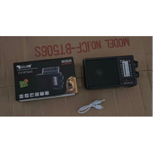Радіо GOLON ICF-BT507S + сонячна батарея new