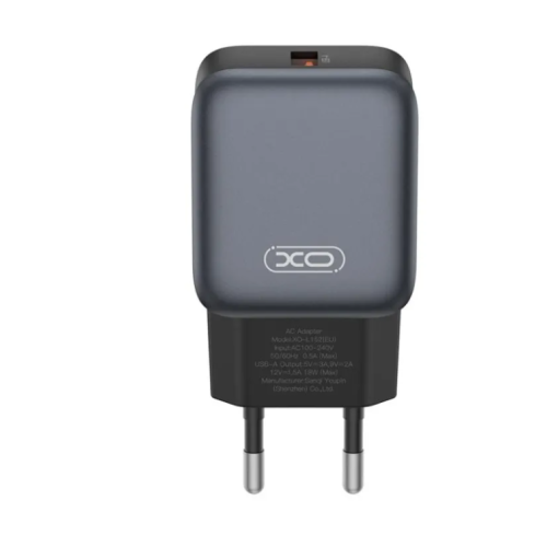 Зарядний блок живлення USB XO L152 18 W 1.5 A чорний