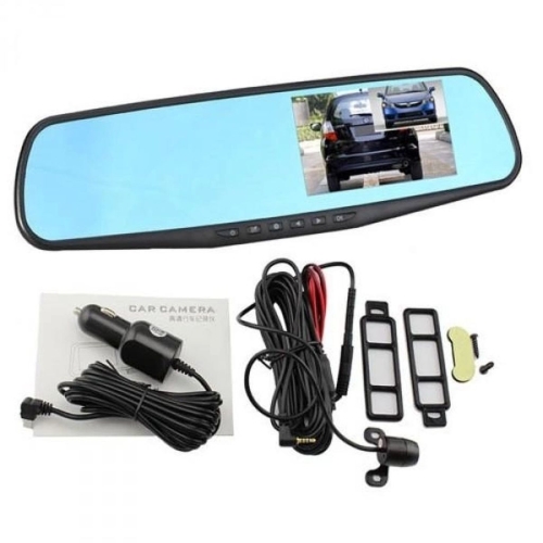 Відеореєстратор-дзеркало Vehicle Blackbox DVR Full HD 1920х1080 з двома камерами чорний