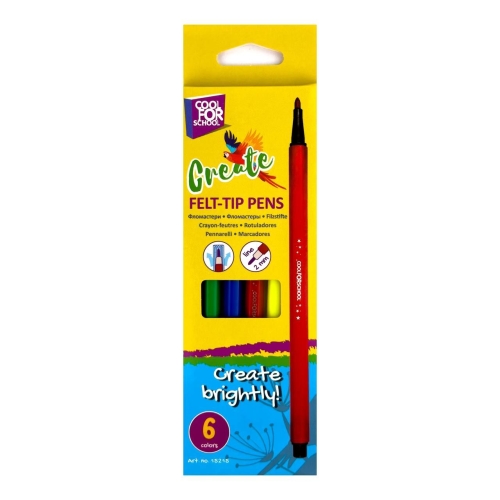 Фломастери 6 кольорів Cool for school CF-15215 Create