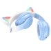 Навушники дитячі бездротові накладні HOCO W42 Cat Ears LED Bluetooth з вушками блакитний