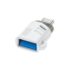 Перехідник USB Type-C M/USB F XO NB256B білий