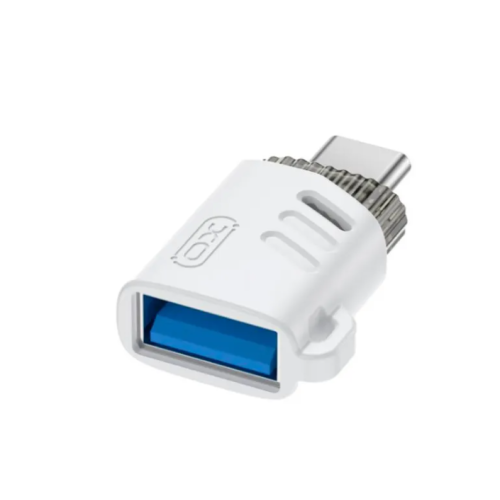 Перехідник USB Type-C M/USB F XO NB256B білий