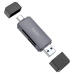 Кардридер зовнішній MicroSD+SD HOCO HB45 Spirit USB 3.0/Type-C сірий Кардридер зовнішній MicroSD+SD HOCO HB45 Spirit USB 3.0/Type-C сірий