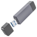 Кардридер зовнішній MicroSD+SD HOCO HB45 Spirit USB 3.0/Type-C сірий Кардридер зовнішній MicroSD+SD HOCO HB45 Spirit USB 3.0/Type-C сірий