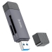 Кардридер зовнішній MicroSD+SD HOCO HB45 Spirit USB 3.0/Type-C сірий Кардридер зовнішній MicroSD+SD HOCO HB45 Spirit USB 3.0/Type-C сірий