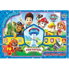 Пазли класичні 70 елементів G-Toys 08908 Щенячий патруль з постером