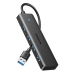 USB-хаб зовнішній 4 порти UGREEN CM219 0.15 м чорний