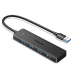 USB-хаб зовнішній 4 порти UGREEN CM219 0.15 м чорний