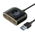 USB-хаб зовнішній 4 порти Baseus Square 1 м чорний