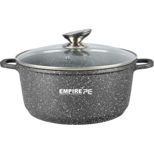 Каструля гранітне покриття Empire EM-7342 Грей з кришкою 4 л сірий