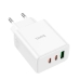 Зарядний блок живлення 2хType-C+USB HOCO C126A Pure 40 W 12 V 1.67 A білий Зарядний блок живлення 2хType-C+USB HOCO C126A Pure 40 W 12 V 1.67 A білий