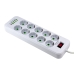 Мережевий фільтр-подовжувач 10 розеток D10 4хUSB/Type C 10 А 5 м білий