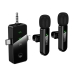 Мікрофон конденсаторний петличний 2 шт HOCO L20C Fair Apple Lightning+Type-C+AUX для смартфона Bluetooth чорний Мікрофон конденсаторний петличний 2 шт HOCO L20C Fair Apple Lightning+Type-C+AUX для смартфона Bluetooth чорний
