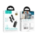Мікрофон конденсаторний петличний 2 шт HOCO L20C Fair Apple Lightning+Type-C+AUX для смартфона Bluetooth чорний Мікрофон конденсаторний петличний 2 шт HOCO L20C Fair Apple Lightning+Type-C+AUX для смартфона Bluetooth чорний