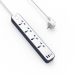 Мережевий фільтр-подовжувач 4 розетки WiWU Wi-S007 Power Strip GaN 2хUSB/2хType C 10 А 2 м білий