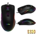 / Дротова ігрова миша Weibo S320 USB 4800 DPI, 7 кнопок, 1.8 м, з підсвічуванням, чорний