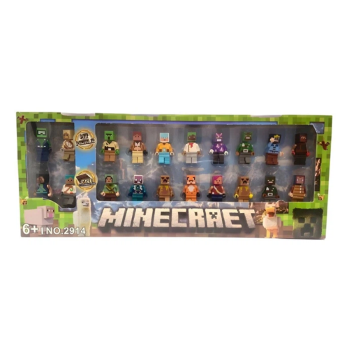 Набір ігрових фігурок персонажі Minecraft 20 шт. зі зброєю (2914) new