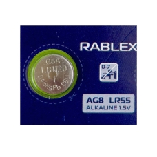 Батарейка кругла (таблетка) Rablex AG8 LR55 лужна
