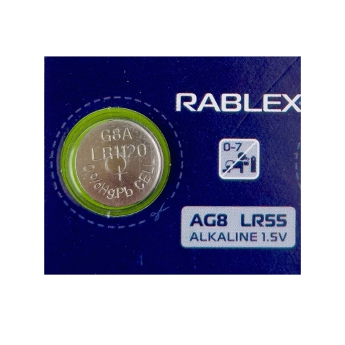 Батарейка кругла (таблетка) Rablex AG8 LR55 лужна