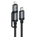 Кабель 2в1 Type-C/Apple Lightning+Type-C 1.2 м Acefast C20-01 3 А чорний