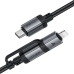 Кабель 2в1 Type-C/Apple Lightning+Type-C 1.2 м Acefast C20-01 3 А чорний