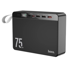 Універсальна мобільна батарея 75000 mAh HOCO J94 Overlord 22.5 W повербанк з дисплеєм чорний