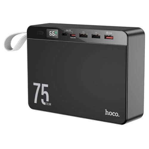 Універсальна мобільна батарея 75000 mAh HOCO J94 Overlord 22.5 W повербанк з дисплеєм чорний