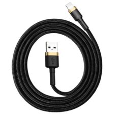 Кабель USB/Apple Lightning 1 м Baseus Cafule Cable 2.4 A чорний з золотистим