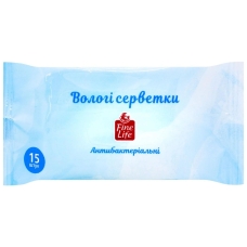Вологі серветки FL Антибактеріальні 15шт