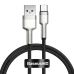 Кабель USB/Type-C 2 м Baseus Cafule Series Metal 66 Вт чорний зі сріблястим Кабель USB/Type-C 2 м Baseus Cafule Series Metal 66 Вт чорний зі сріблястим