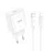 Зарядний пристрій з кабелем Type-C/Apple Lightning 1 м HOCO C76A Pro Majestic 30 W 12 V 2.5 A білий Зарядний пристрій з кабелем Type-C/Apple Lightning 1 м HOCO C76A Pro Majestic 30 W 12 V 2.5 A білий