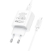Зарядний пристрій з кабелем Type-C/Apple Lightning 1 м HOCO C76A Pro Majestic 30 W 12 V 2.5 A білий Зарядний пристрій з кабелем Type-C/Apple Lightning 1 м HOCO C76A Pro Majestic 30 W 12 V 2.5 A білий