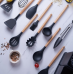 / Набір ножів та кухонного приладдя BeiBei Kitchenware Set з 19 предметів на підставці, чорний із золотистим New / Набір ножів та кухонного приладдя BeiBei Kitchenware Set з 19 предметів на підставці, чорний із золотистим New