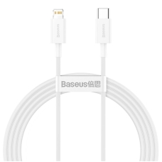 Кабель Type-C/Apple Lightning 1.5 м Baseus Superior 20 Вт білий
