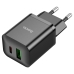Зарядний блок живлення USB+Type-C HOCO N28 Founder 20 W 12 V 1.67 A чорний