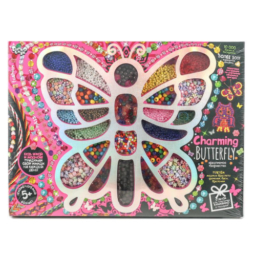 Набір для дитячої творчості Charming Butterfly Danko Toys ДТ-09103 виготовлення прикрас рожевий