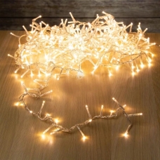 / Світлодіодна гірлянда-нитка прозорий дріт 200 LED Magic Lights 18 м 8 режимів теплий білий