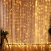 Світлодіодна гірлянда-завіса прозорий дріт 300 LED Magic Lights ліхтарики 3 х 3 м 8 режимів теплий білий Світлодіодна гірлянда-завіса прозорий дріт 300 LED Magic Lights ліхтарики 3 х 3 м 8 режимів теплий білий