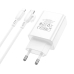 Зарядний пристрій з кабелем Type-C/Apple Lightning 1 м BOROFONE BA21A Pro Long 20 W 12 V 1.67 А білий Зарядний пристрій з кабелем Type-C/Apple Lightning 1 м BOROFONE BA21A Pro Long 20 W 12 V 1.67 А білий