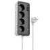 Мережевий фільтр-подовжувач 4 розетки HOCO AC21 Sunlight 3хUSB/Type C 10 А 3 м чорний Мережевий фільтр-подовжувач 4 розетки HOCO AC21 Sunlight 3хUSB/Type C 10 А 3 м чорний