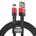 Кабель USB/Apple Lightning 1 м Baseus Special Edition 2.4 А чорний з червоним Кабель USB/Apple Lightning 1 м Baseus Special Edition 2.4 А чорний з червоним