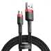 Кабель USB/micro-USB 2 м Baseus Cafule 1.5 А чорний з червоним