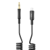 Аудіокабель Type-C/3.5 мм AUX 1 м XO NB-R255B чорний Аудіокабель Type-C/3.5 мм AUX 1 м XO NB-R255B чорний