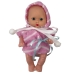 Пупс Baby Toys YD1350-6 у рожевому халатику з коляскою шарнірний 12 см