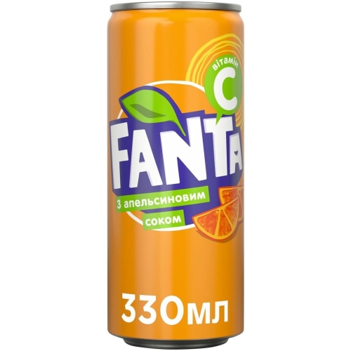 Напій газований Fanta апельсин 0.33л ж\б